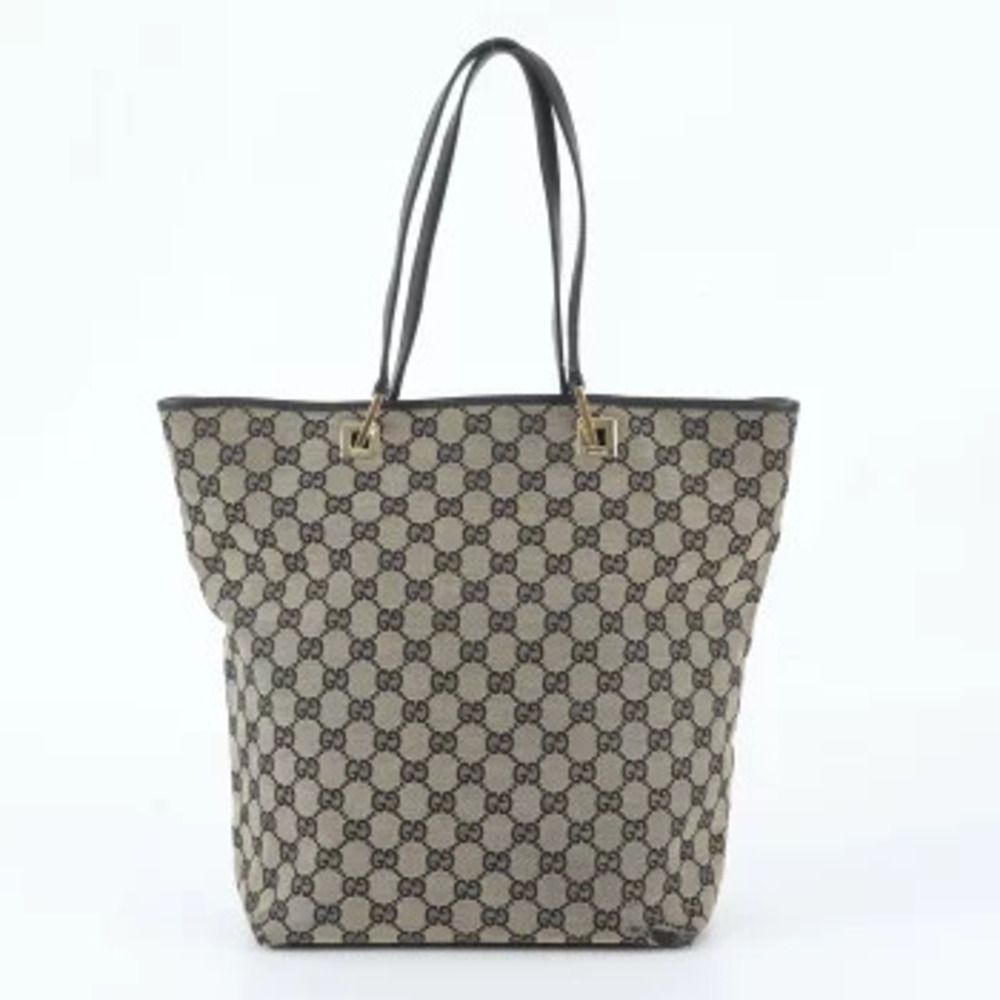 Gucci Joy GG Canvas Leather 2Way Shoulder Tote Bag Brown